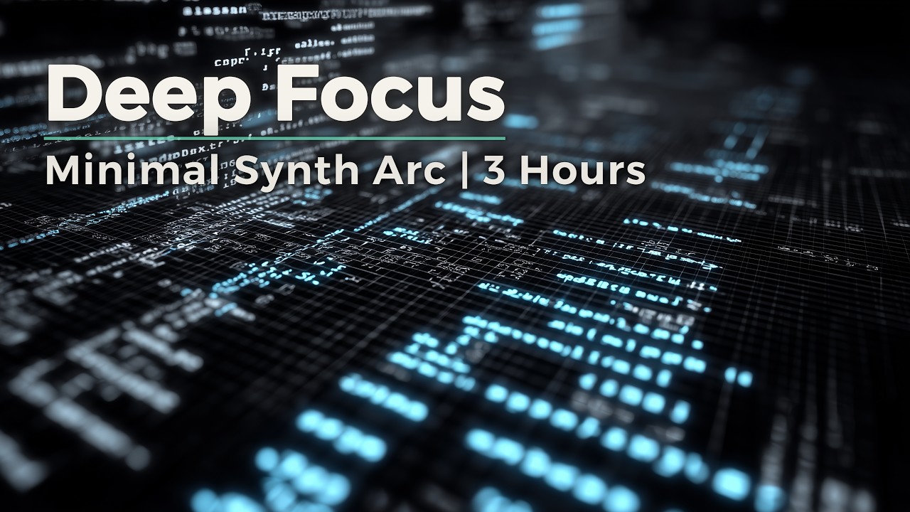 Deep Focus Music - 3 Hour Minimal Synth Arc for Deep Work