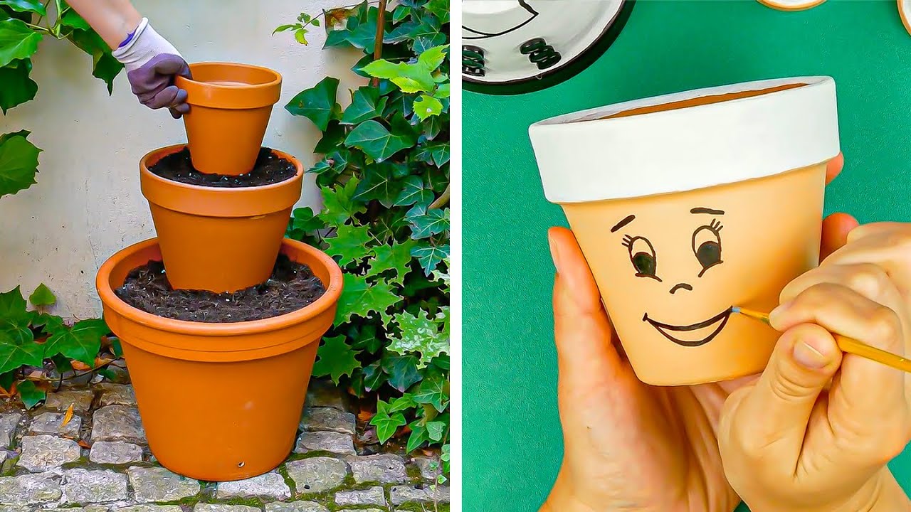 10 ideas con macetas para sorprender a las visitas.😍 ¡Tu casa tendrá las macetas más bonitas! 🪴🌟