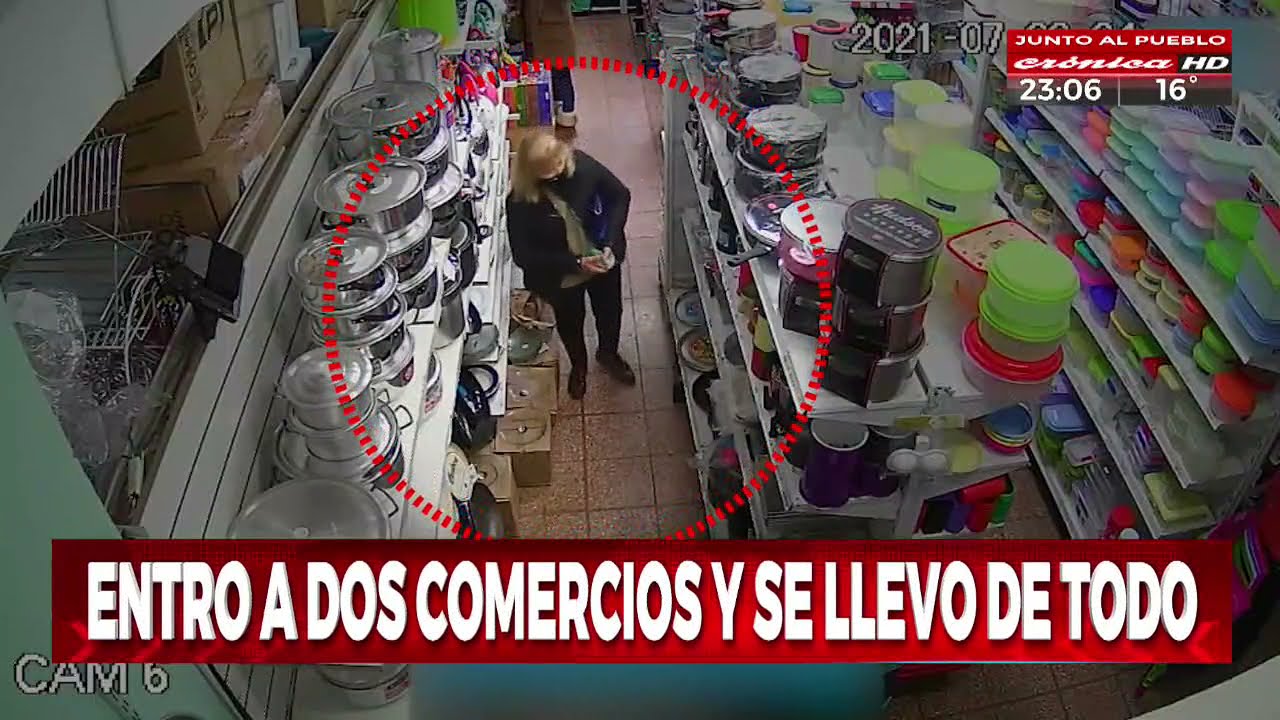 Así actuan las mecheras: entraron a dos comercios y se robaron todo