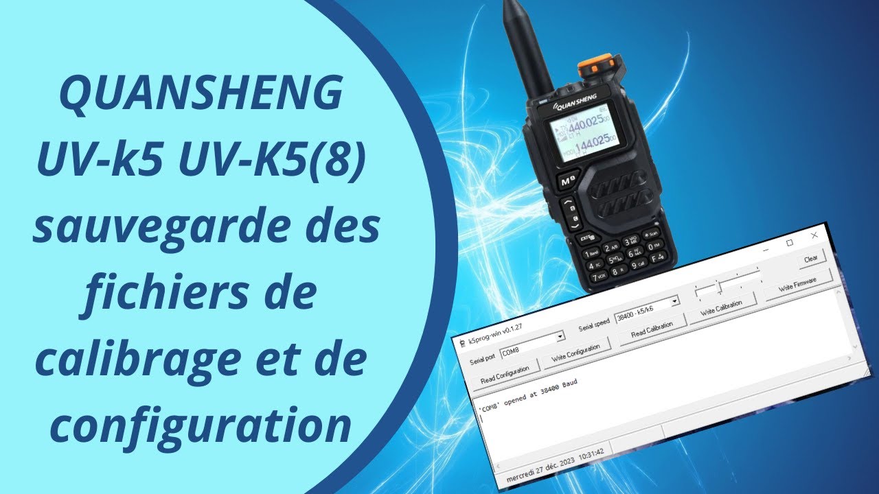 Sauvegarde des fichiers de configuration de l'UV-K5