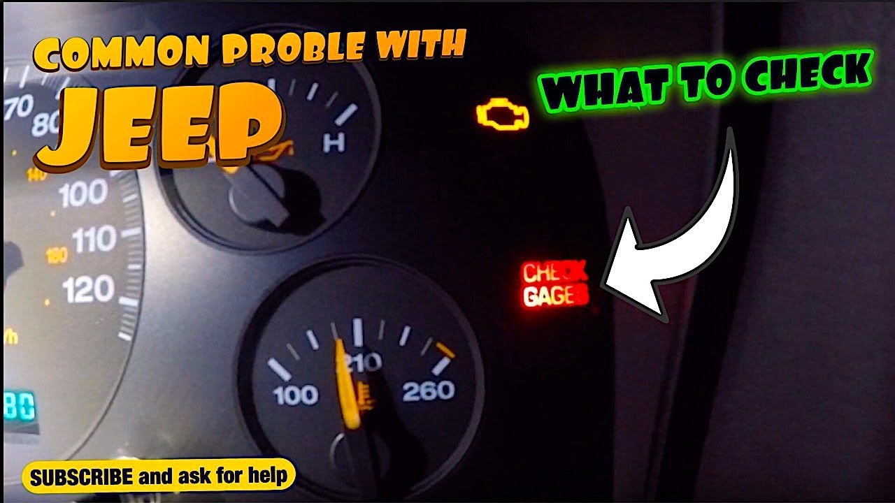 What to check to fix Check Gauges on Jeep