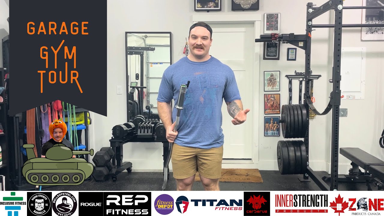 Strongman + Bodybuilding Garage Gym Tour | Rep Fitness, Rogue, Kabuki, Bell of Steel..and more…