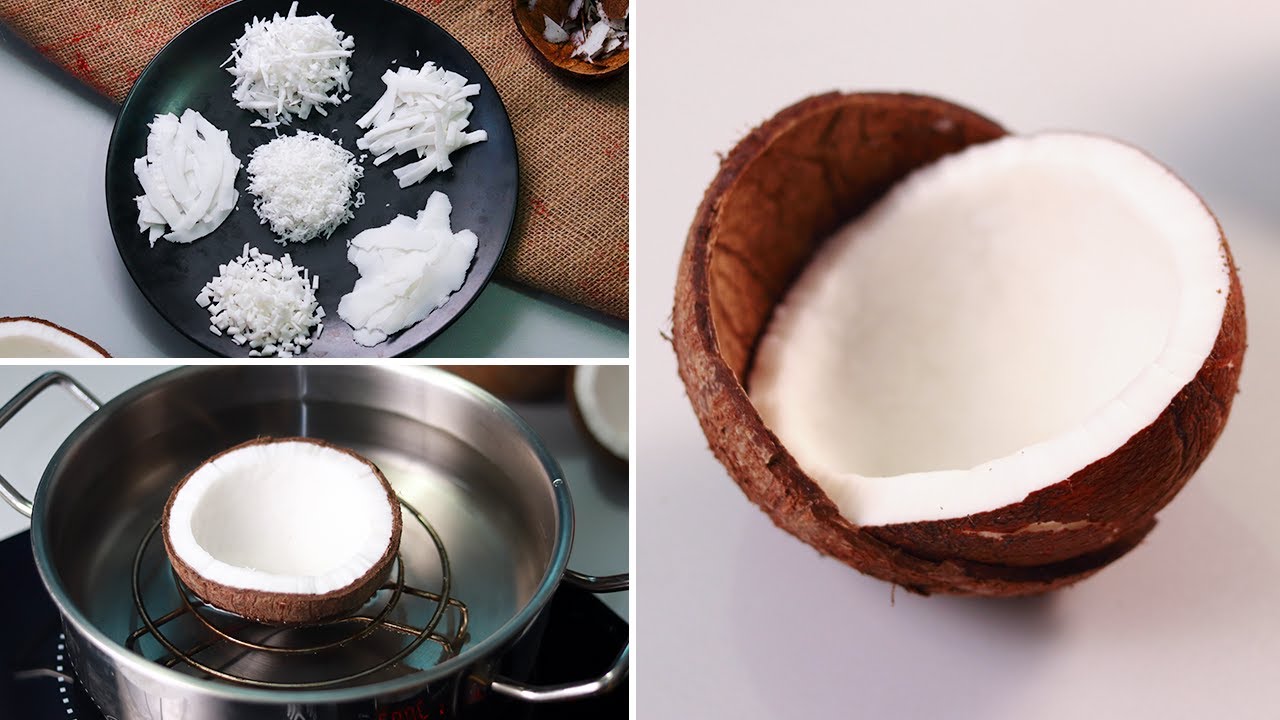 Remove coconut from shell | How to remove coconut flesh from shell