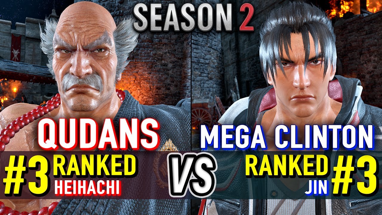 T8 🔥 QUDANS (#3 Ranked Heihachi) vs MEGA CLINTON (#3 Ranked Jin) 🔥 Tekken 8 High Level Gameplay