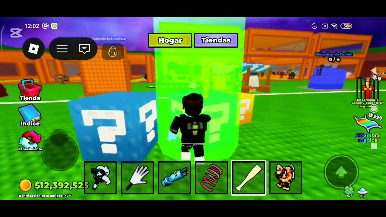 Jugando a rompe un bloque de la suerte 🍀