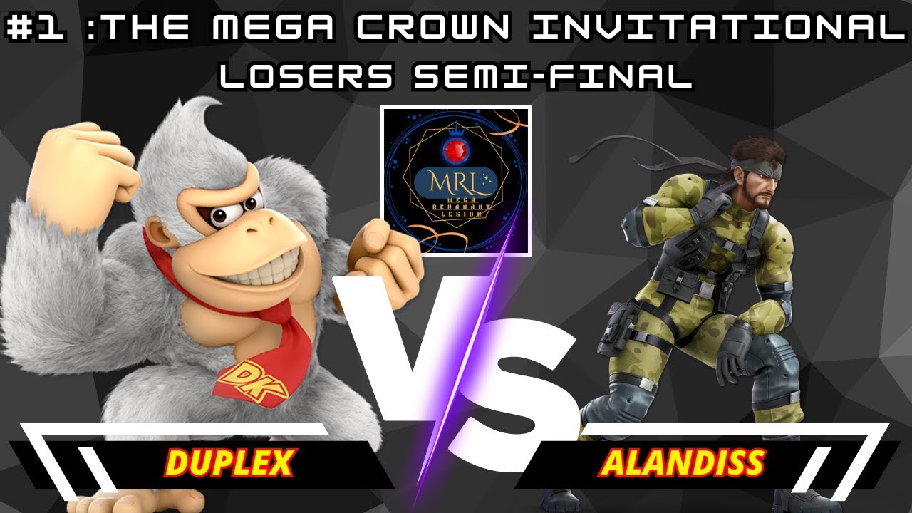 Duplex (Donkey Kong) Vs. AlanDiss (Snake) | #1 :The Mega Crown Invitational | Losers SF | SSBU