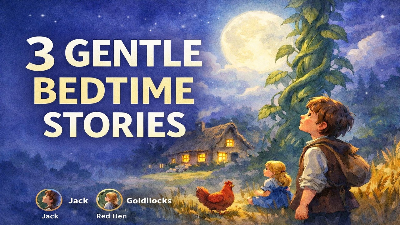 3 Gentle Bedtime Stories for Kids | Jack, Goldilocks & The Little Red Hen