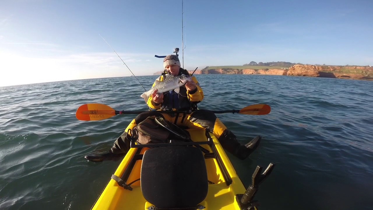 Ladrum bay kayak fishing   budleigh salterton  devon