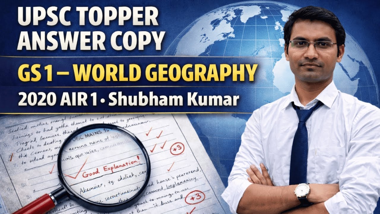 UPSC Topper's Secret to 110+ in GS 1! Shubham Kumar AIR 1 ✍️ 