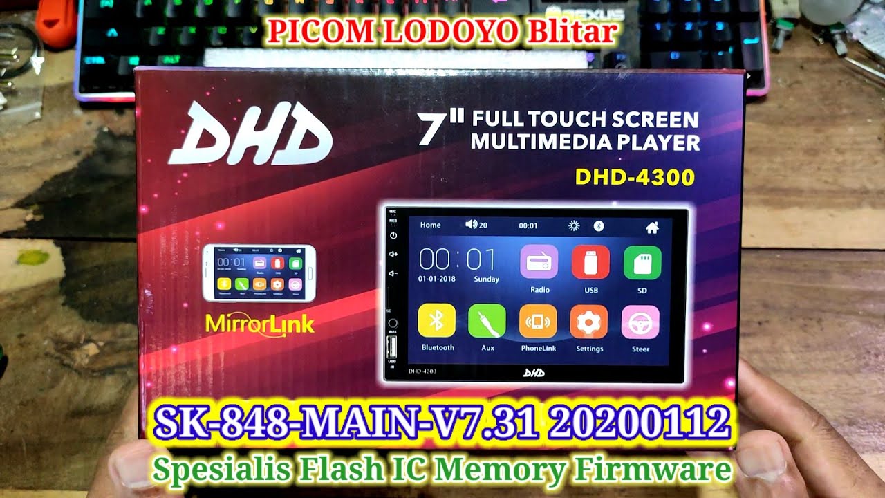 DHD DHD-4300 SK-848-MAIN-V7.31 20200112 Baru Head Unit 2 Din Deckless 7 Inch Full HD 1080 MirrorLink