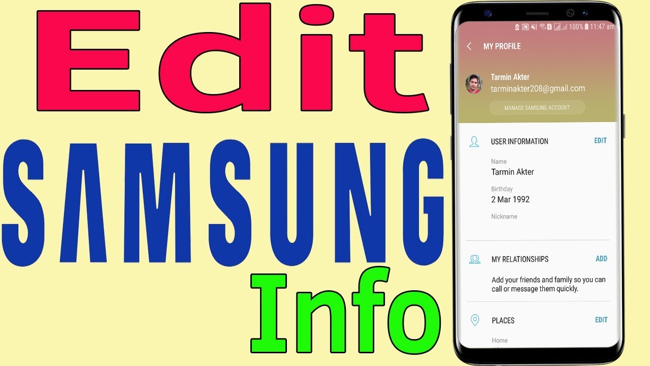Samsung Account : How To Manage Your Samsung Account Profile Info - Helping Mind