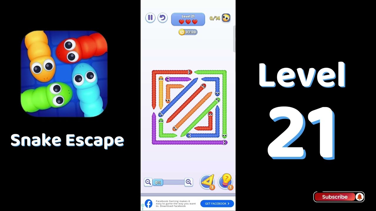 Snake Escape Level 21 Walkthrough 🐍 | Calm Puzzle Escape Game | SolutionGuruji