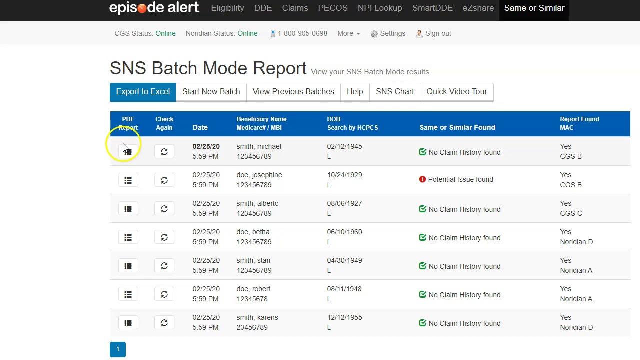 Same and Similar Batch mode