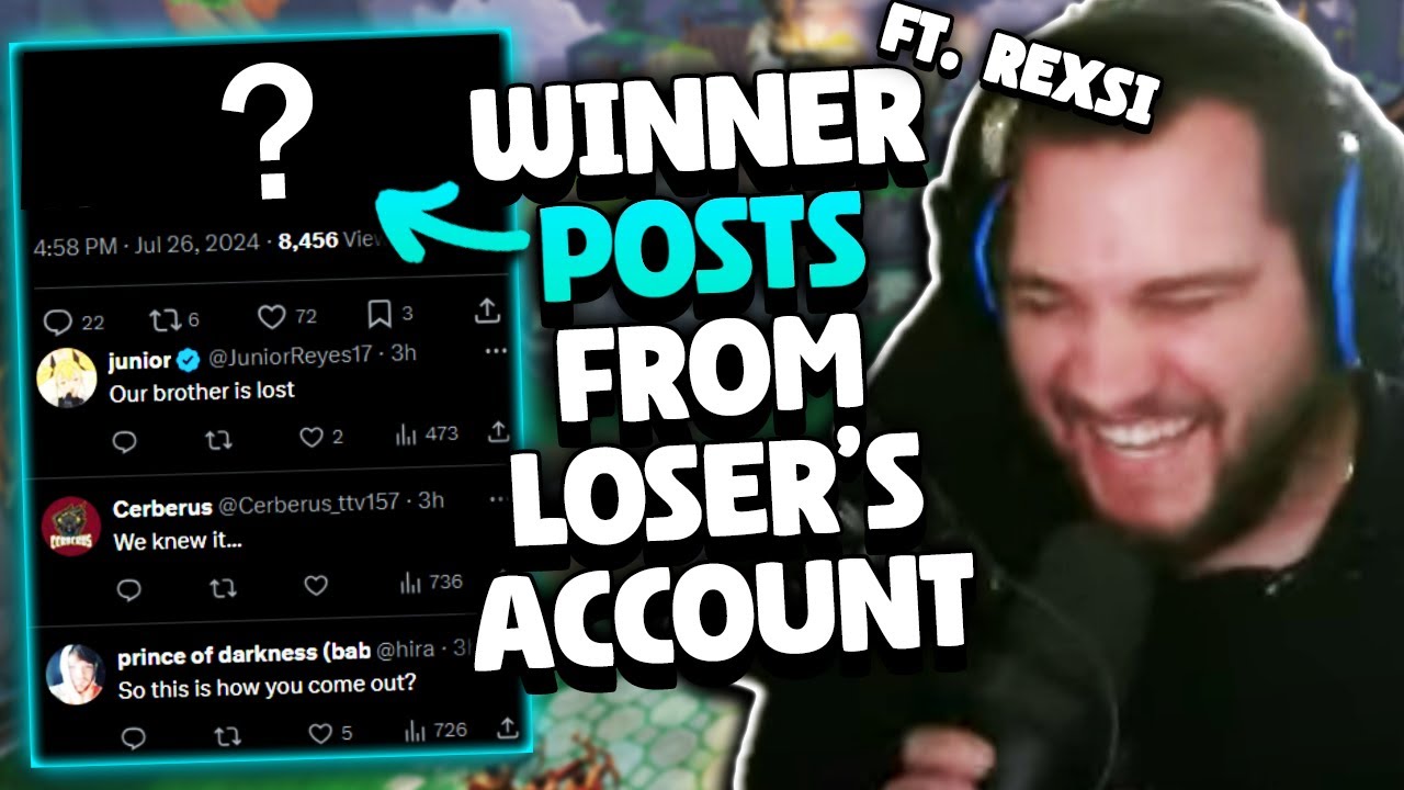 WINNER POSTS ON LOSERS TWITTER! BEST OF 3 vs REXSI