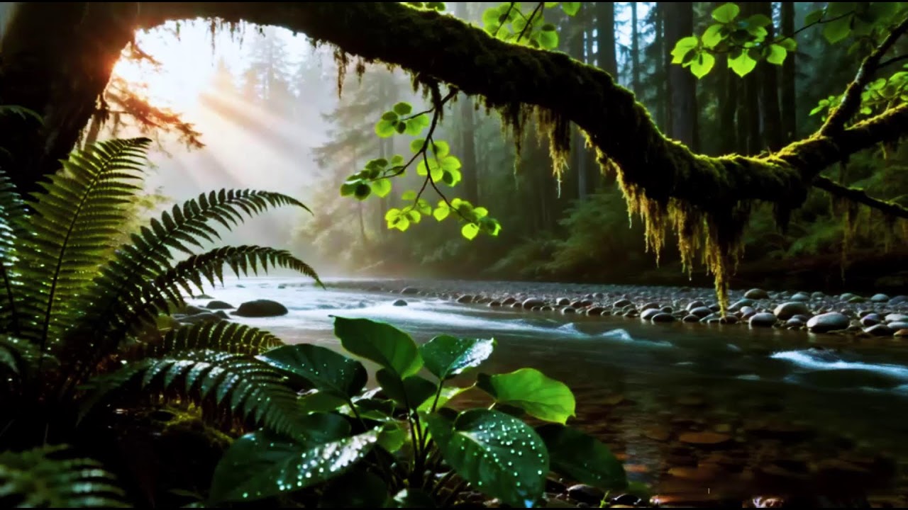 Calming Forest Ambience, Birds Singing & Beautiful Stream Sounds for Peaceful Sleep,ASMR Study Focus