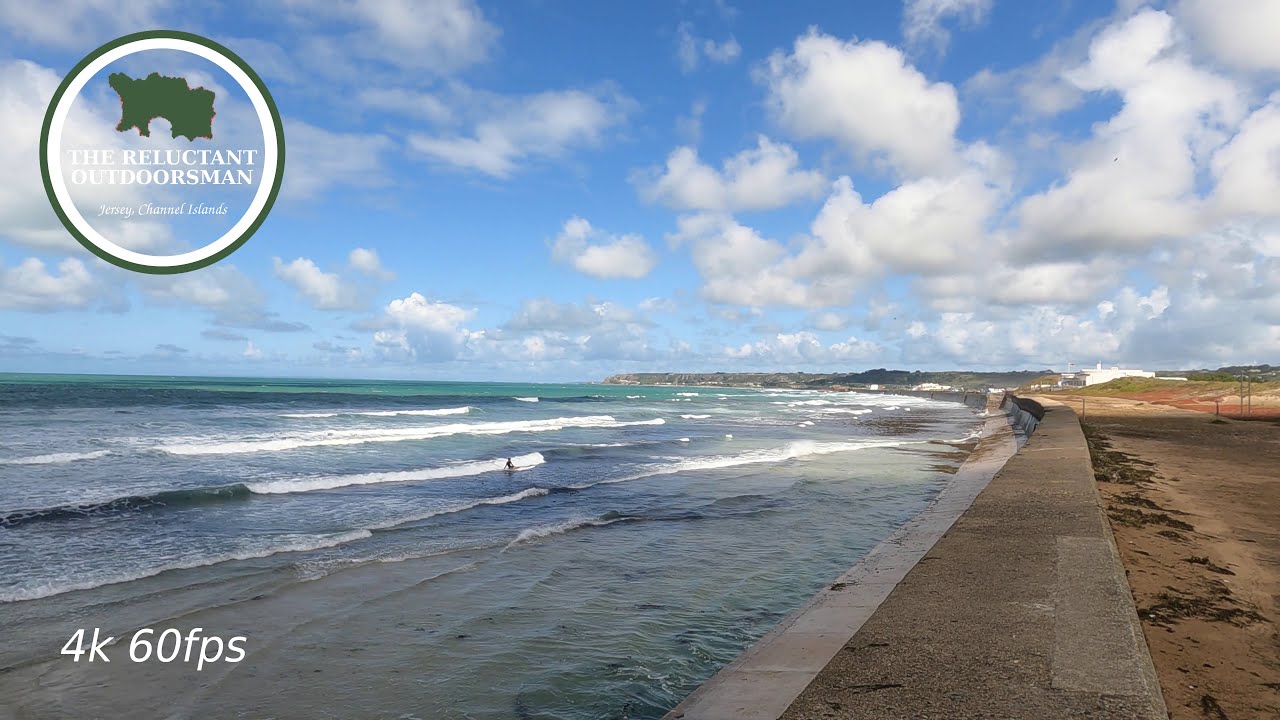 A walk along St  Ouen's Bay -  Part 1 #jersey #walking #scenery #4k #60fps