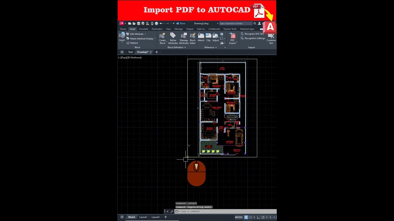 How to convert PDF to AutoCAD | PDF TO DWG Convert With Actual Scale  | AutoCAD PDF to DWG in Hindi