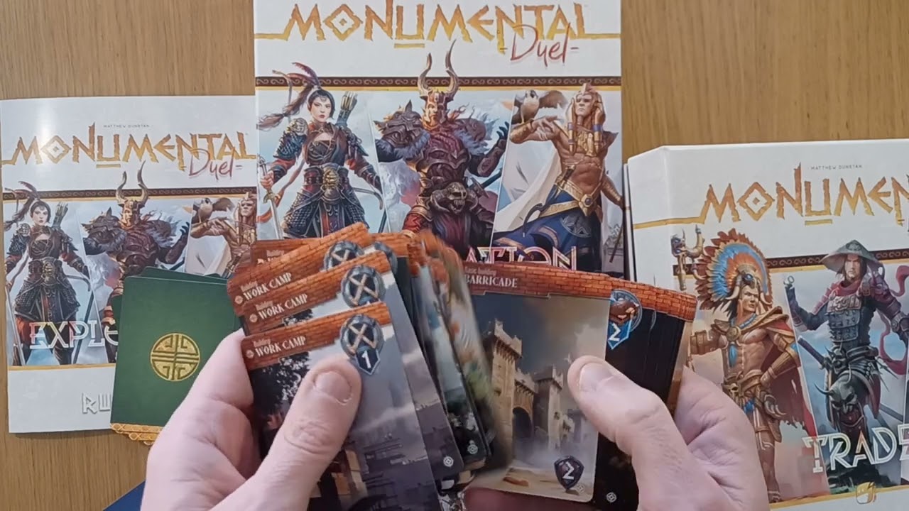 Monumental Duel: Exploration Dunstan FunForge game AmassGames unboxing teaser trailer overview trade