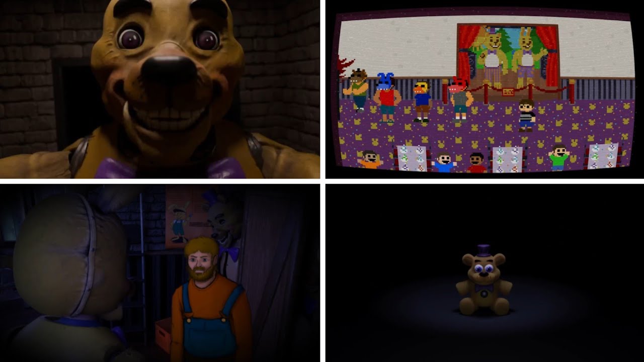 Forgotten at Fredbear's - All Jumpscares, Cutscenes, & Endings