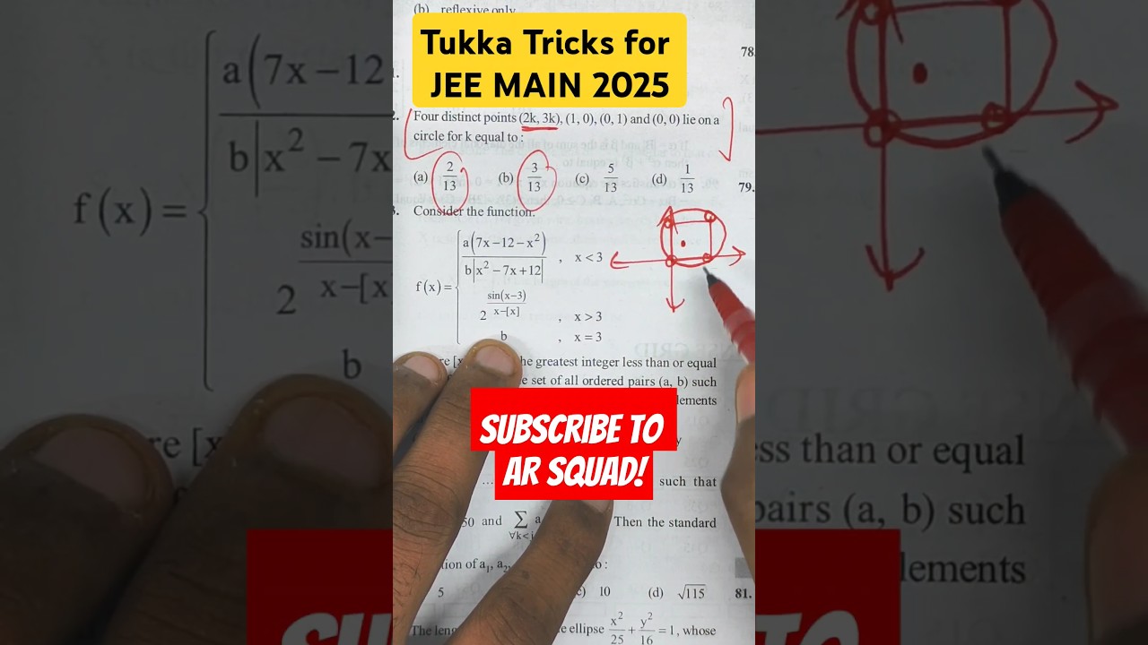 Master JEE Main 2025: Math Tukka Tricks 🤫💯🔥 #jeemain2025 #jeemains #arsquad