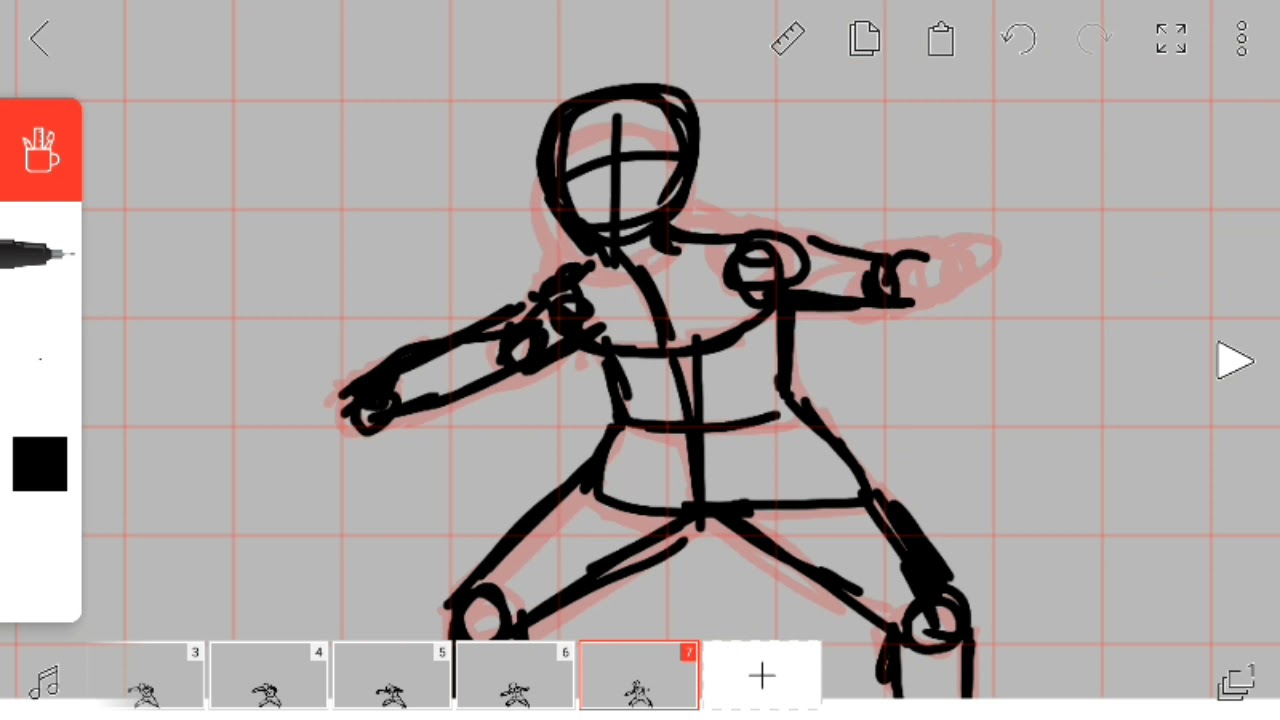 Animação rascunhada - processo de Punch Light
