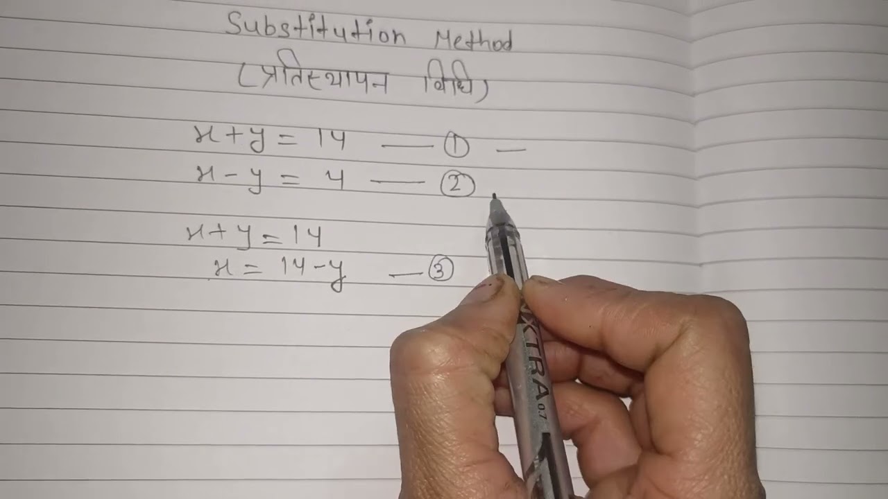 Class 10th Substitution method 