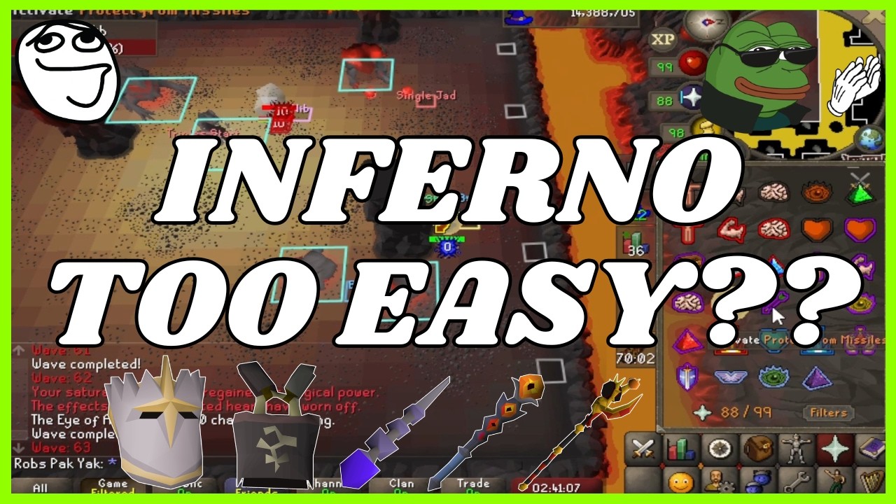 NO PRAYER FLICKING INFERNO!! Mage Tank Rob Style v2!