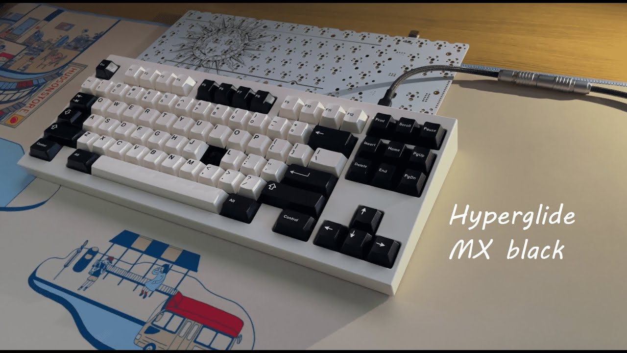 F1-8x 722 alu plate v1.1 Hyperglide MX black CEM3 PCB Fr4 hot swap PCB Typing sound test 흑축 사운드 테스트