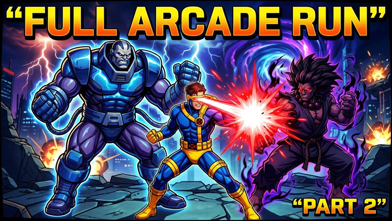 Cyclops Full Arcade Run Part 2 | X-Men vs Street Fighter (PS1) Final Battles