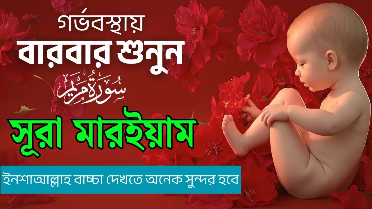 সূরা মার‌ইয়াম l গর্ভের বাচ্চা সুস্থ রাখার জন্য বেশি বেশি শুনুন l SURAH MARYAM l By Alaa Aqel