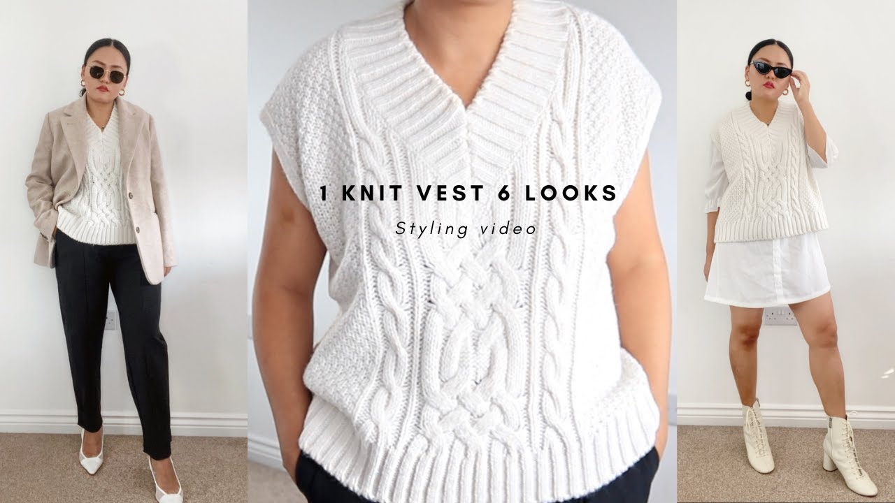 1 knit vest 6 looks ⎜How to style