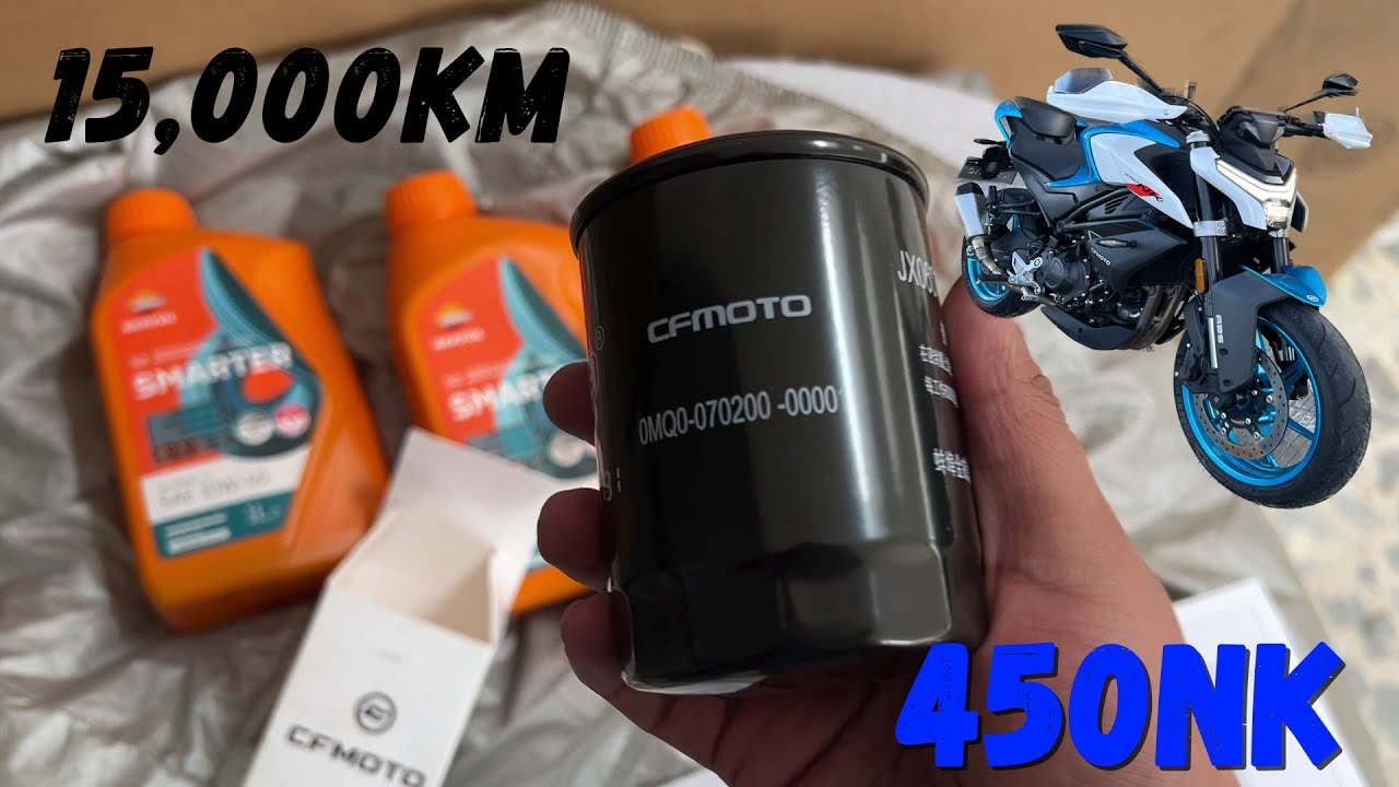 15,000KM con la 450NK de CFMOTO... Cambio de aceite y filtro y mas...