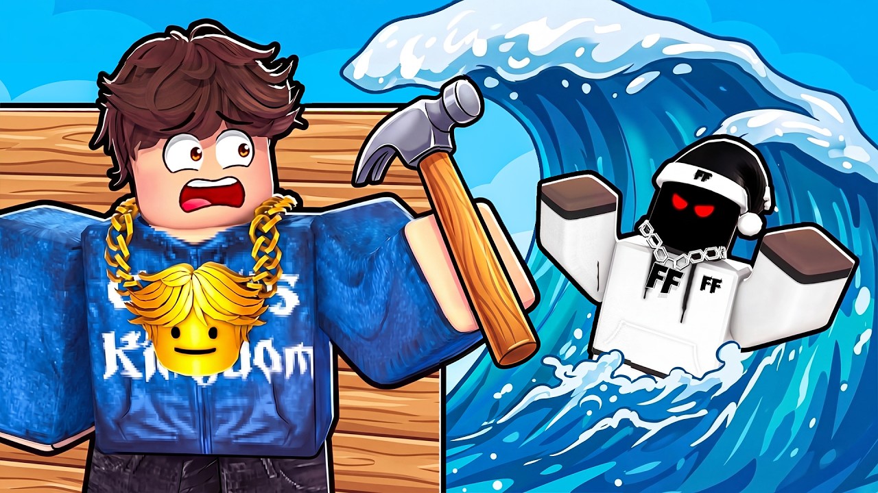ROBLOX BUDUJ, BY PRZETRWAĆ TSUNAMI..