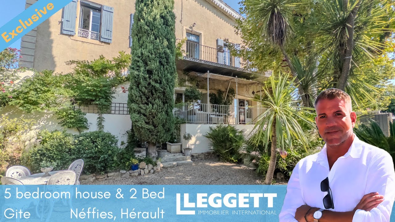 Stunning 5 bedroom character house with adjoining two bedroom gite,  gardens and swimming pool.
