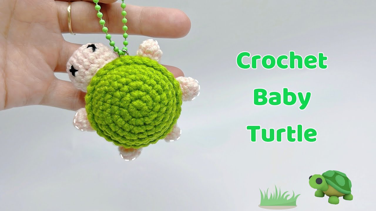 Crochet Turtle Tutorial 🐢| Crochet Turtle Keychain | Móc Bé Rùa Nhỏ