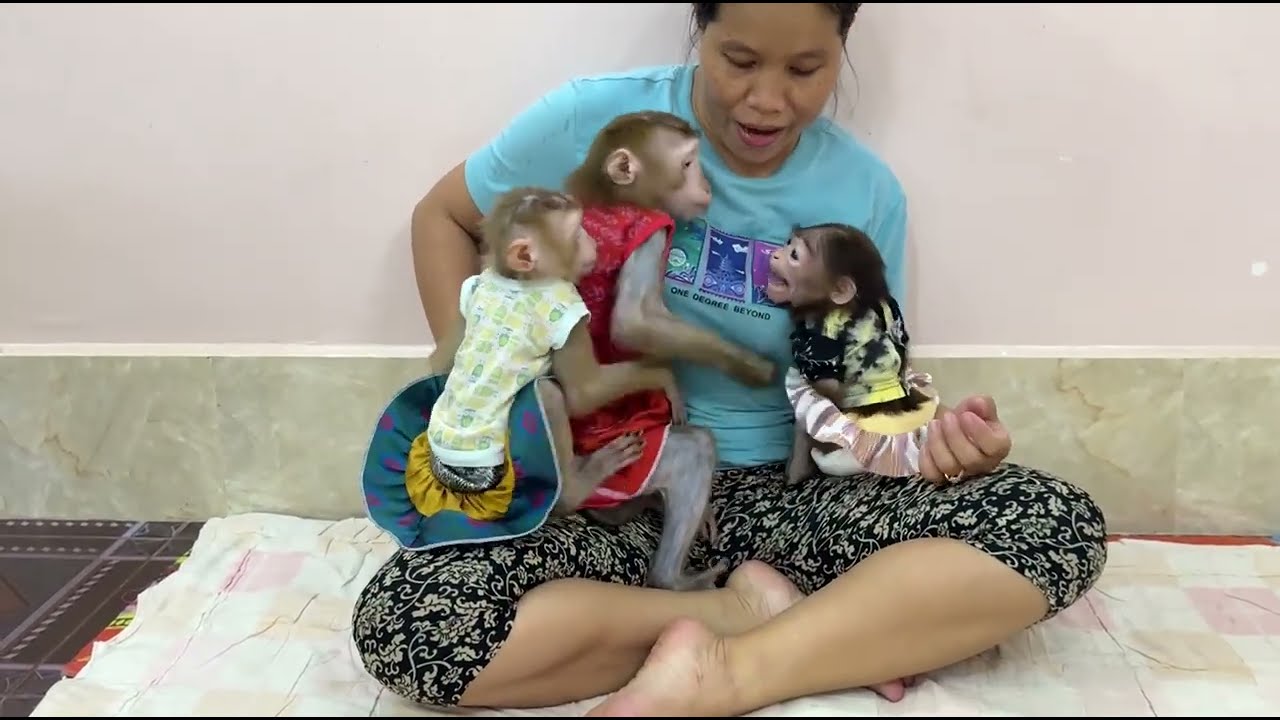 OMG!! Most Jealousy Sister Kobie Screaming Loud To Chase Both Sister Sovanny &Jula Away From Mom Hug