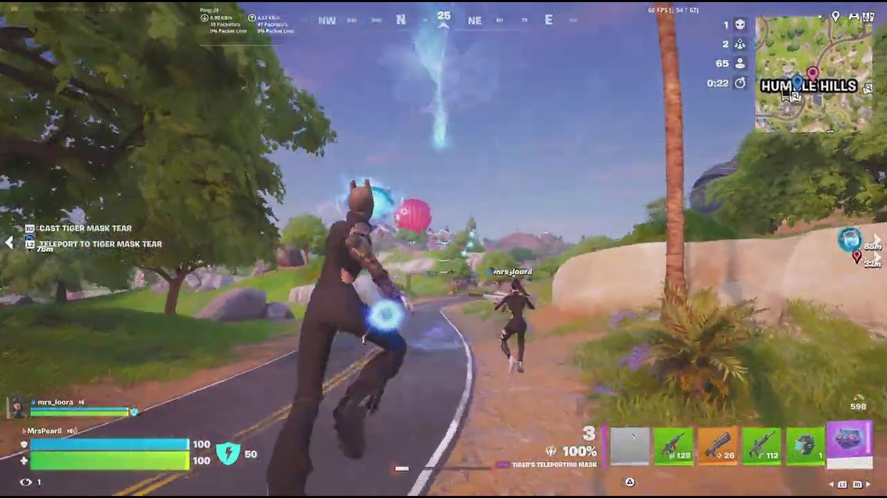 Chasing enemy in Fortnite