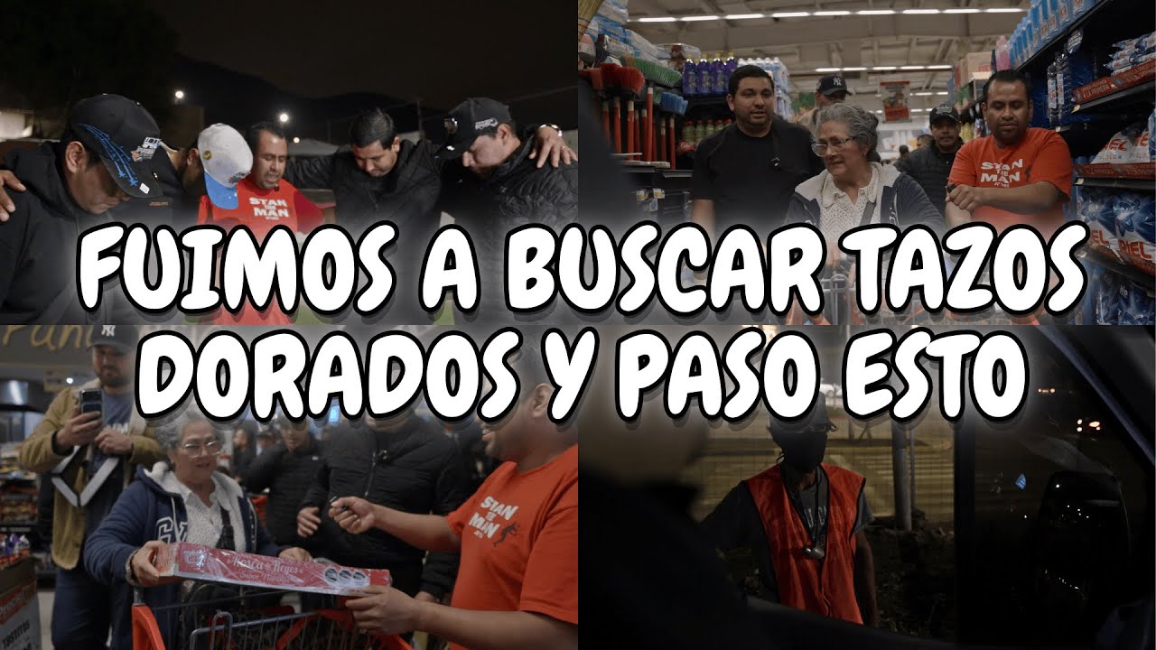 🚨EL PADRINO | SALIMOS A BUSCAR TAZOS DORADOS Y REGALAMOS DESPENSAS (termina mal)😱 #tazodorado