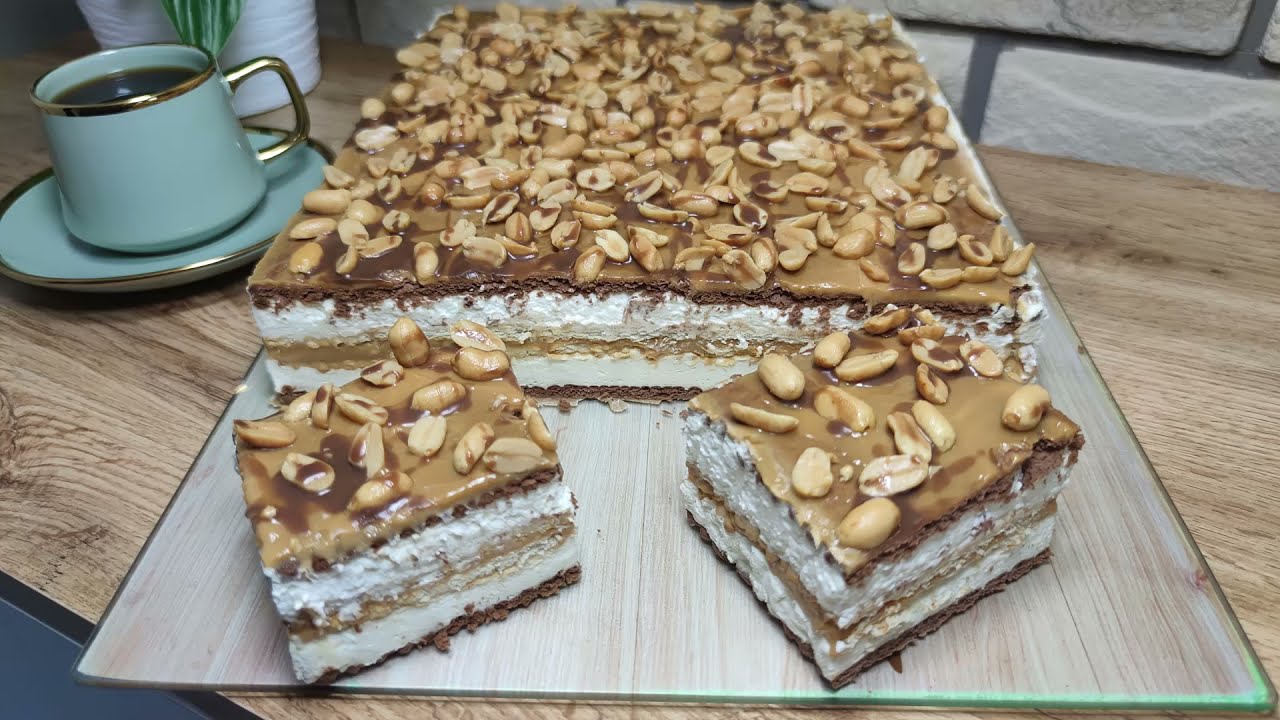 Сникерс с маскарпоне без выпечки