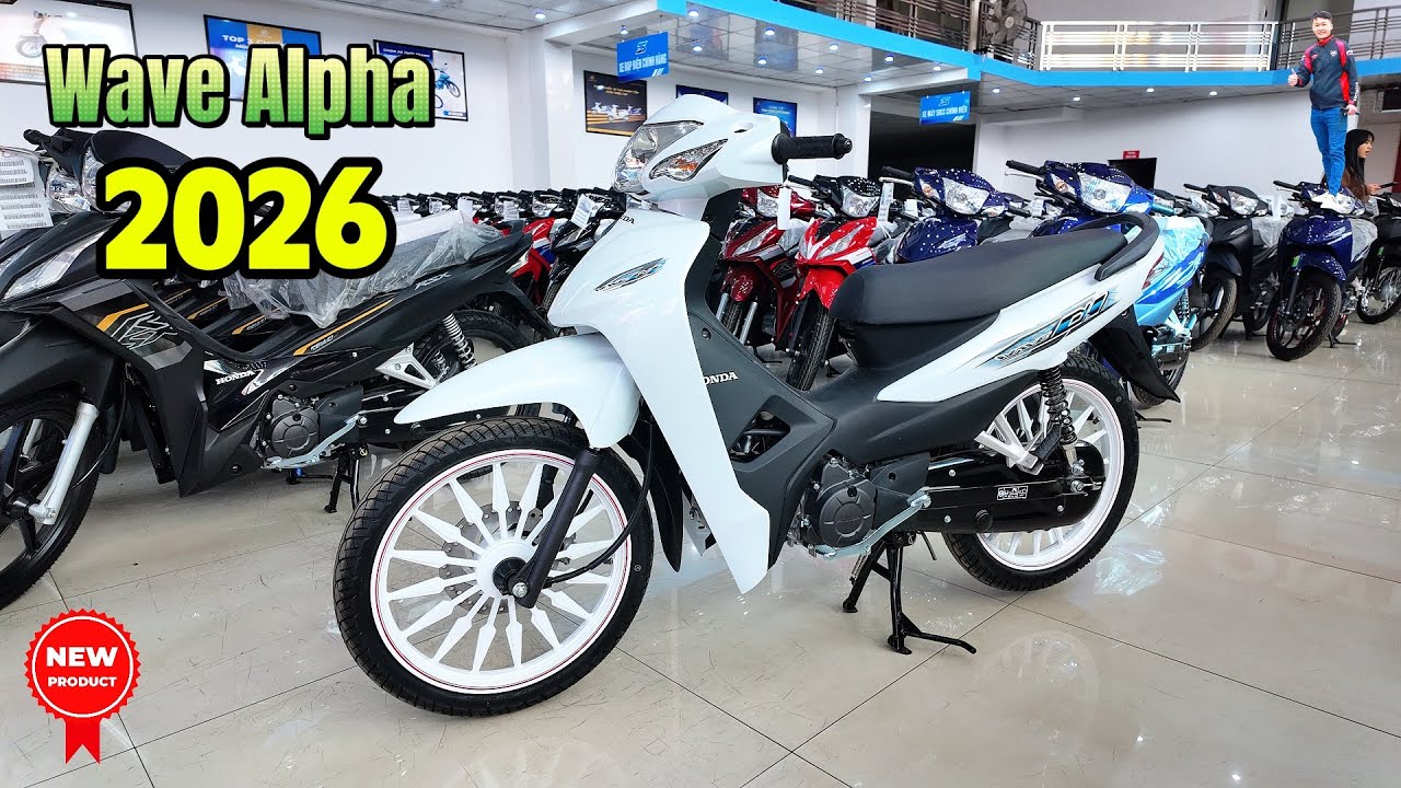 Honda Wave Alpha 110 2026  – White Black – Walkaround – Tuan Top5