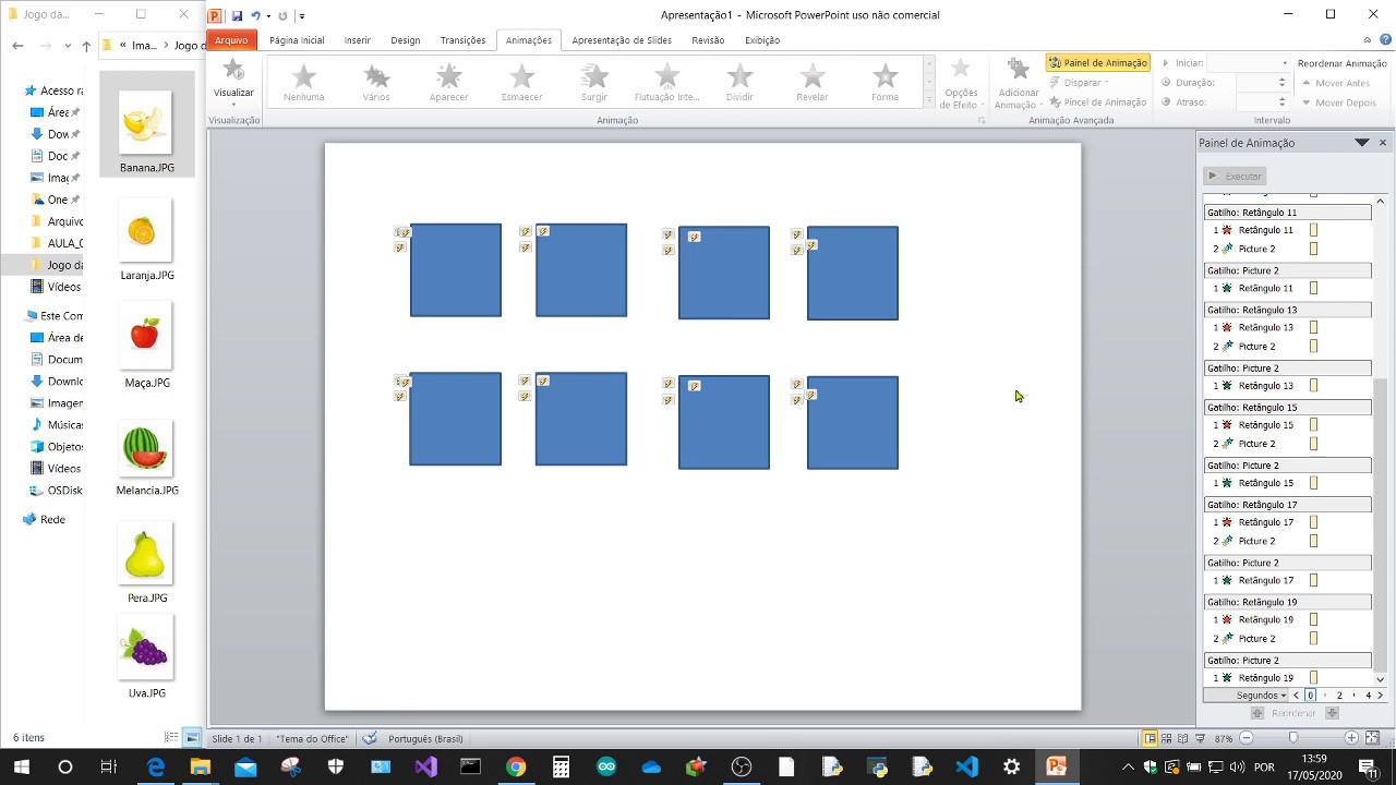 Jogo da Memoria em PowerPoint - Tutorial
