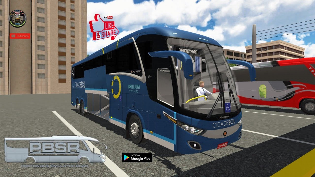 Proton Bus Simulator Road (PBSR) video 8. Marcopolo Paradiso G7 android gameplay