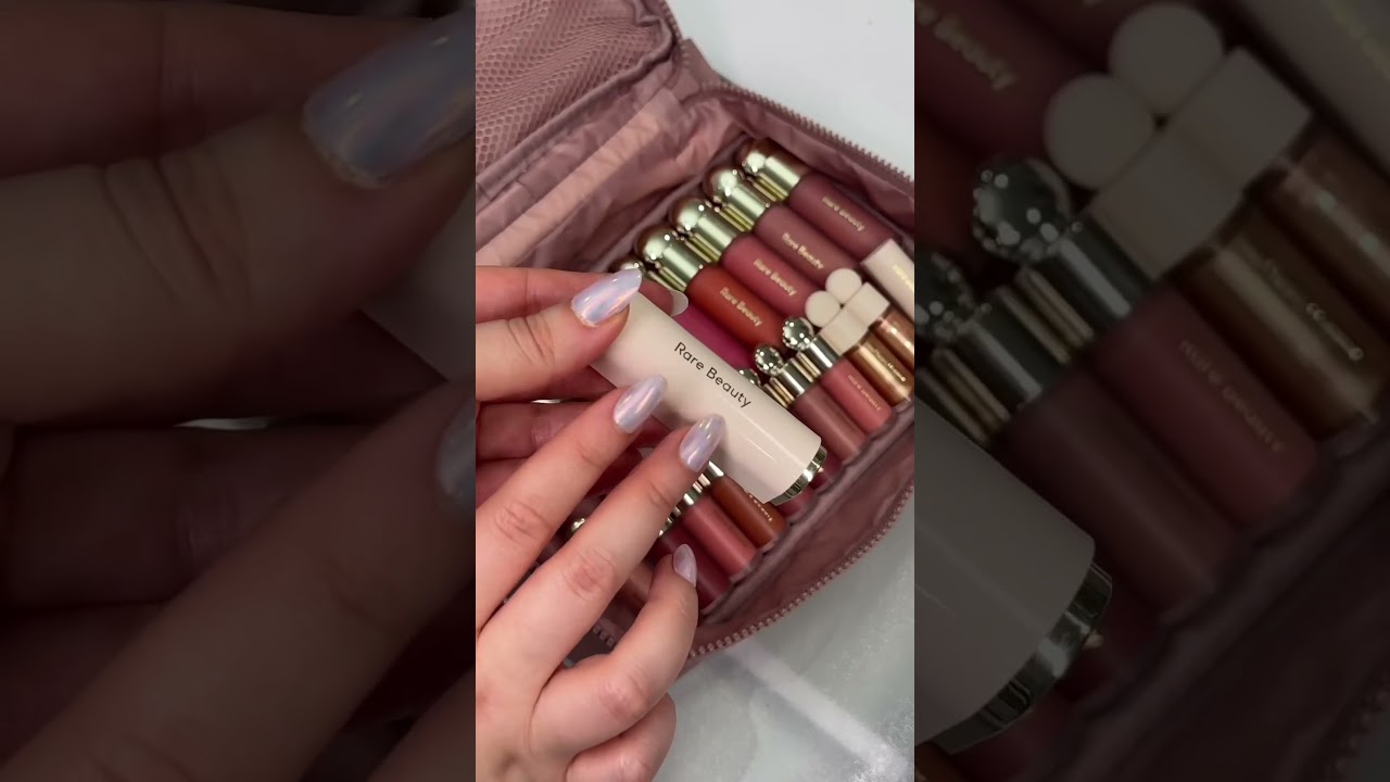 Fill my Rare Beauty makeup bag with me #rarebeauty #makeupbag
