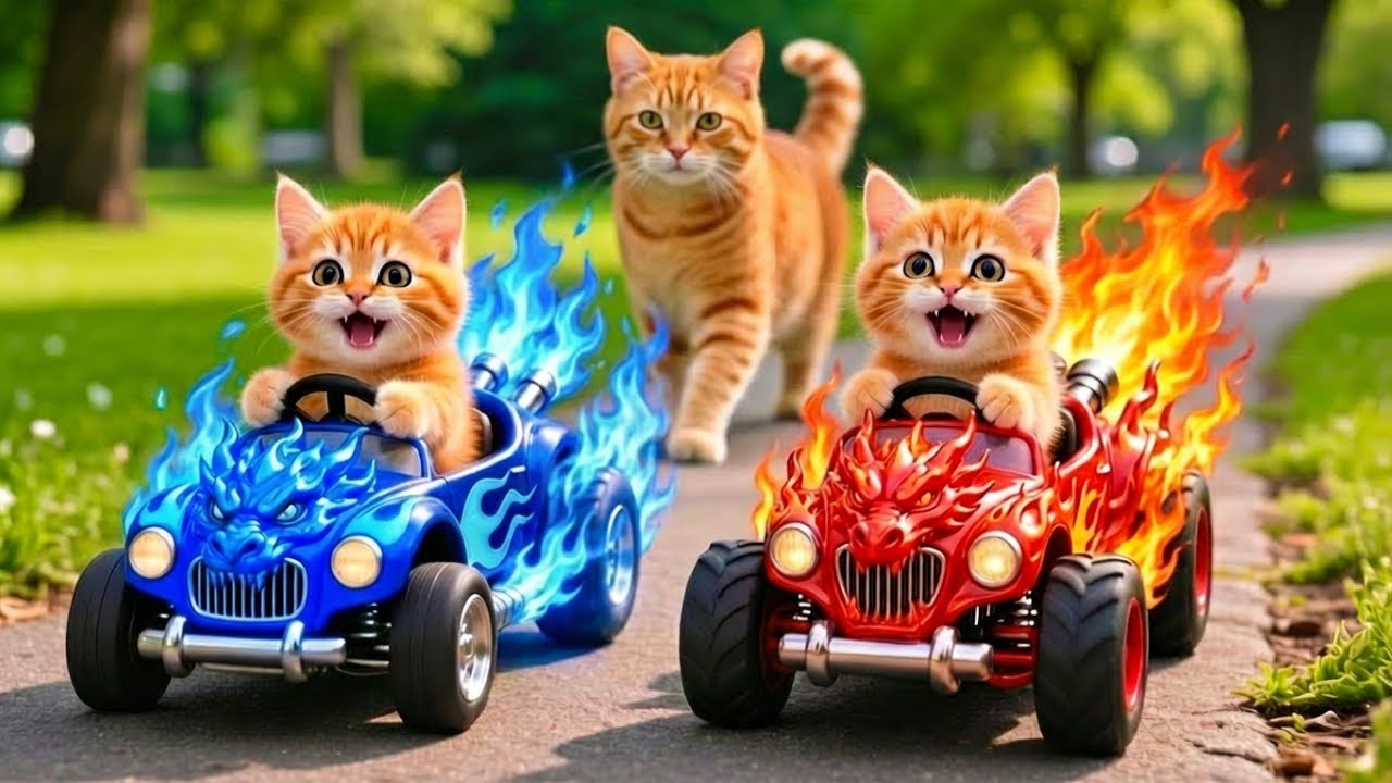 Mama Cat Trims Fur on the Farm and Makes Tiger Hat For Kittens At Home🐾🎩🐯