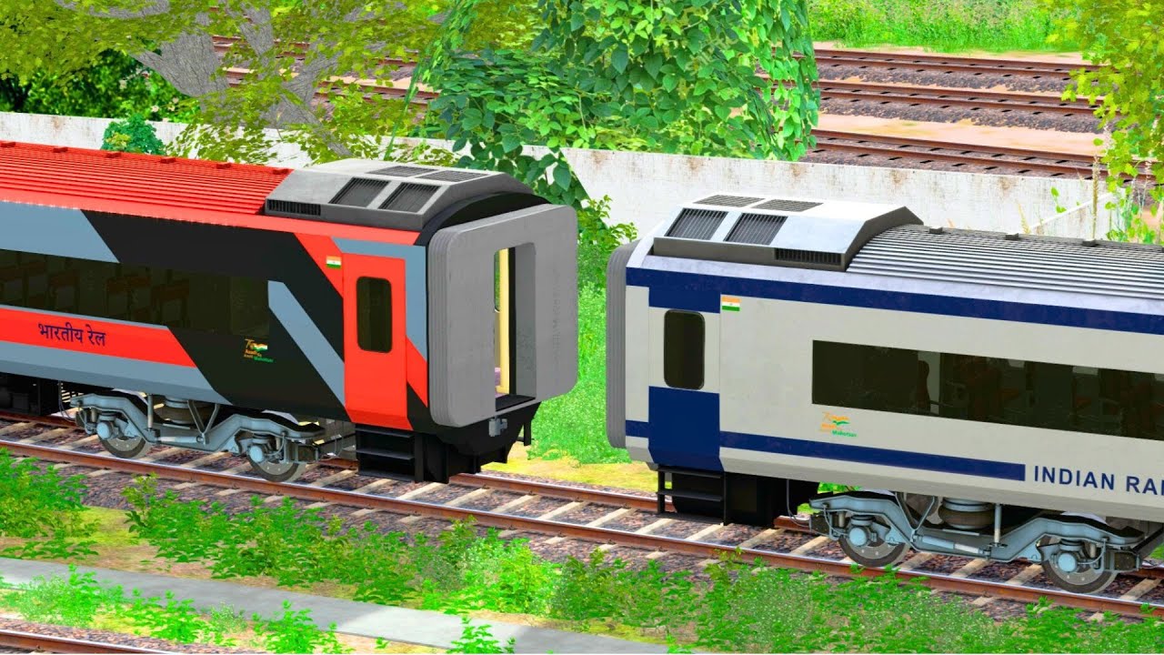 ORANGE VB COUPLING BLUE VB  | BUMPY RAILROAD | RAILWORKS | INDIAN TRAIN SIMULATOR 2024