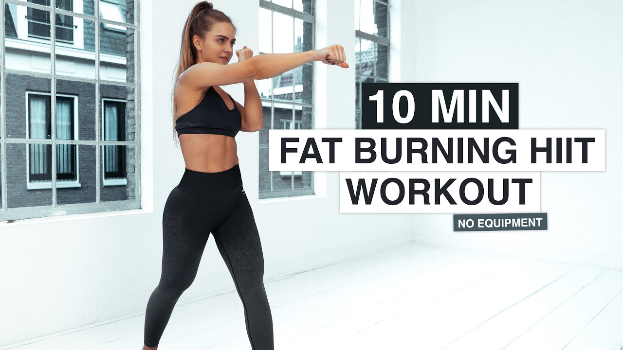 10 MIN FAT BURNING HIIT WORKOUT - burn lots of calories (No Equipment)