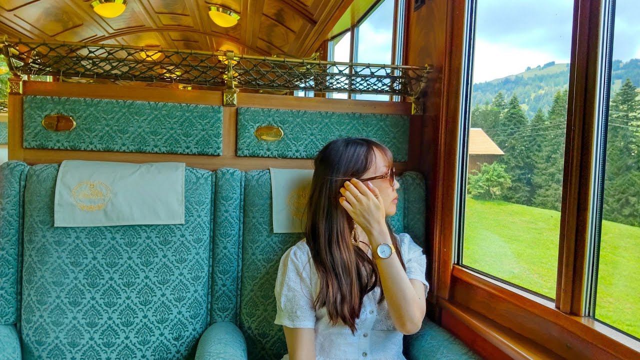 Goldenpass Belle Epoque Train Ride / Монтрё - Цвайзиммен в Швейцарии / Винтажный поезд