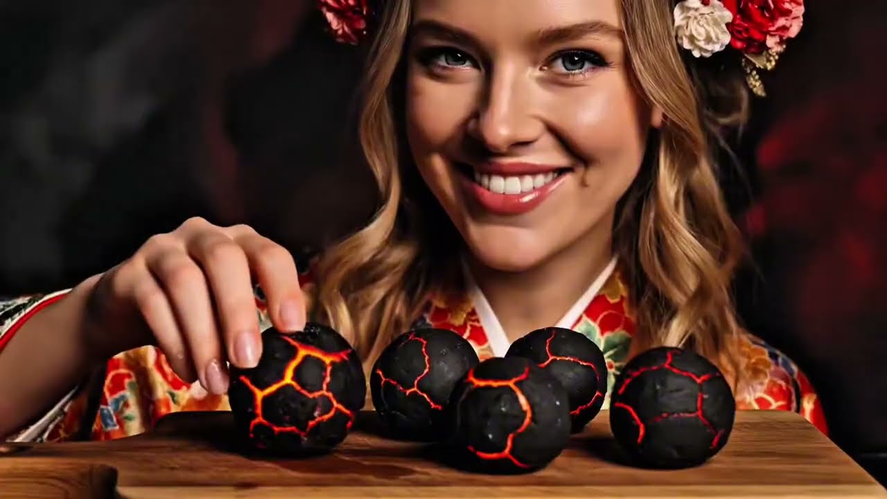 🔥☄️Lava Candies, Lava Mukbang, Ai Lava Slime ASMR #oddlysatisfyingvideo #asmrvideo #asmrsounds 