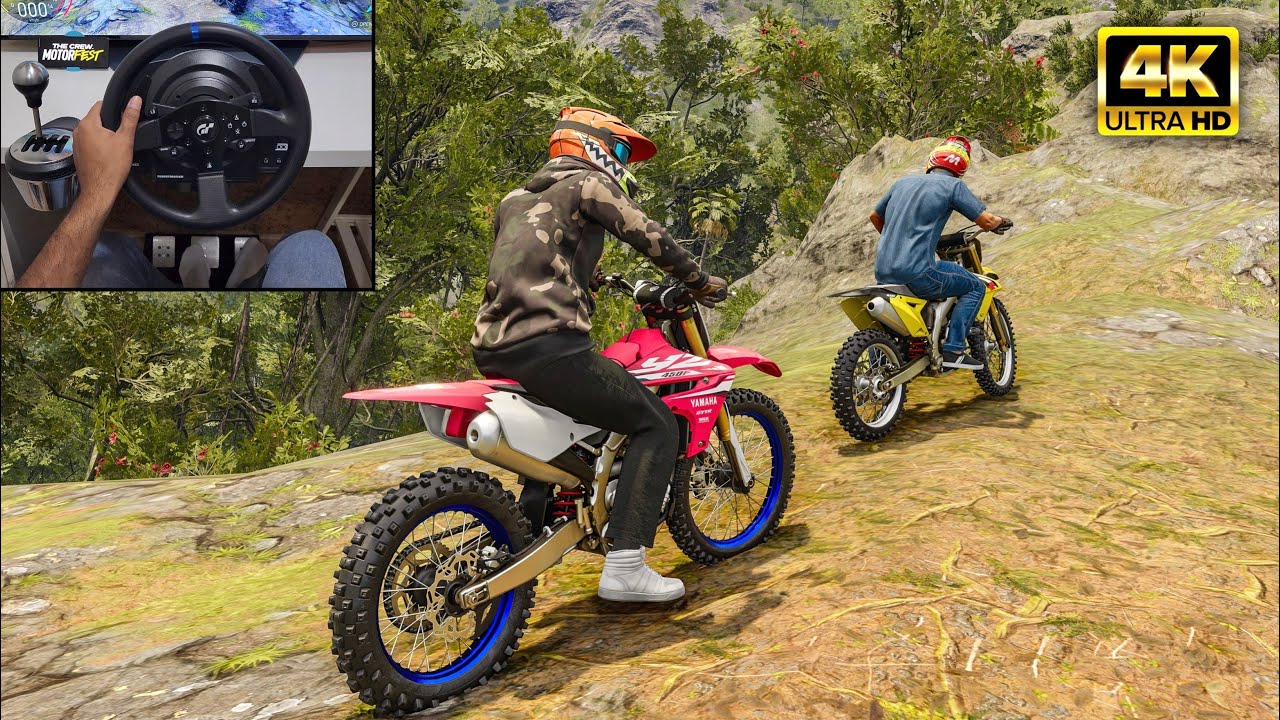 Yamaha YZ450F & Suzuki RM-Z450 | The Crew Motorfest | Thrustmaster T300RS gameplay