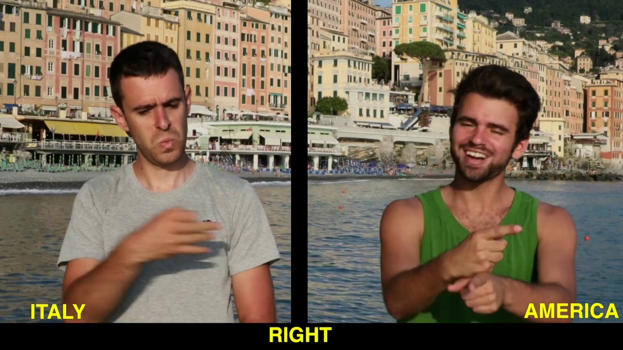 Italian Sign Language (LIS) & American Sign Language (ASL) in 48 Word Signs.